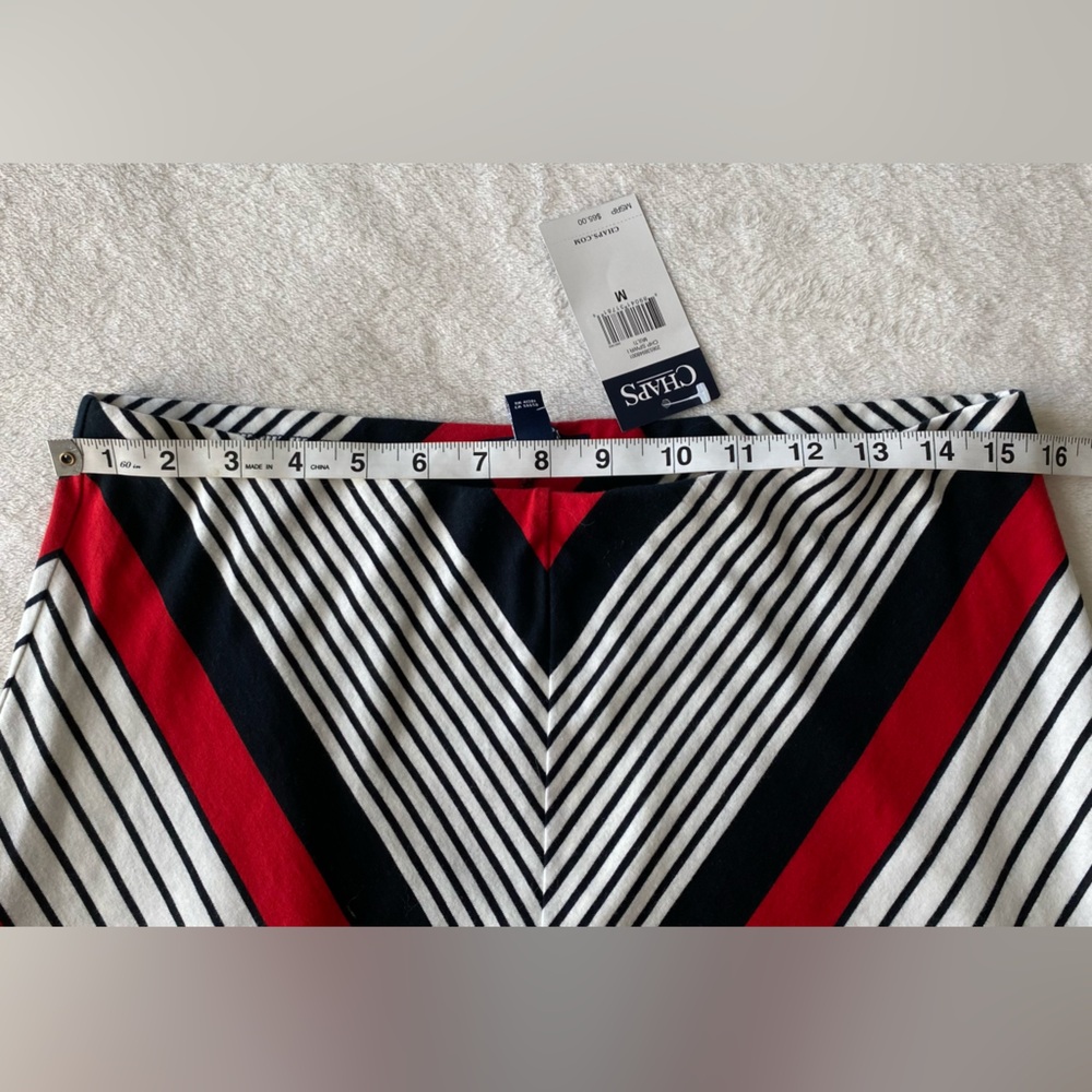 Chaps Chevron Maxi Skirt 100% cotton sz Medium new with Tags - Picture 12 of 14